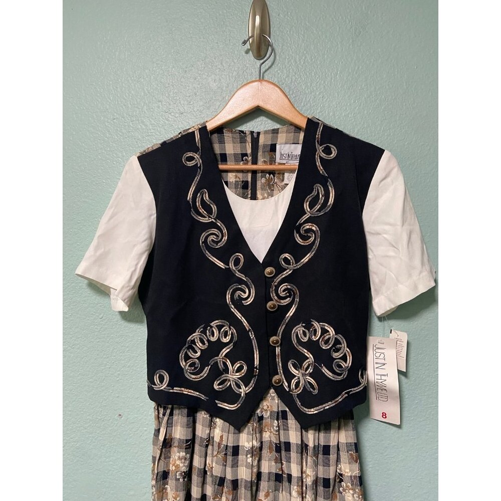 NWT Just in Thyme Women's‎ 90s Y2K Dress with Vest and Tie Dress Size 8 - Picture 3 of 11